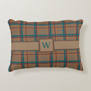 Autumn Chic Plaid Accent Pillow