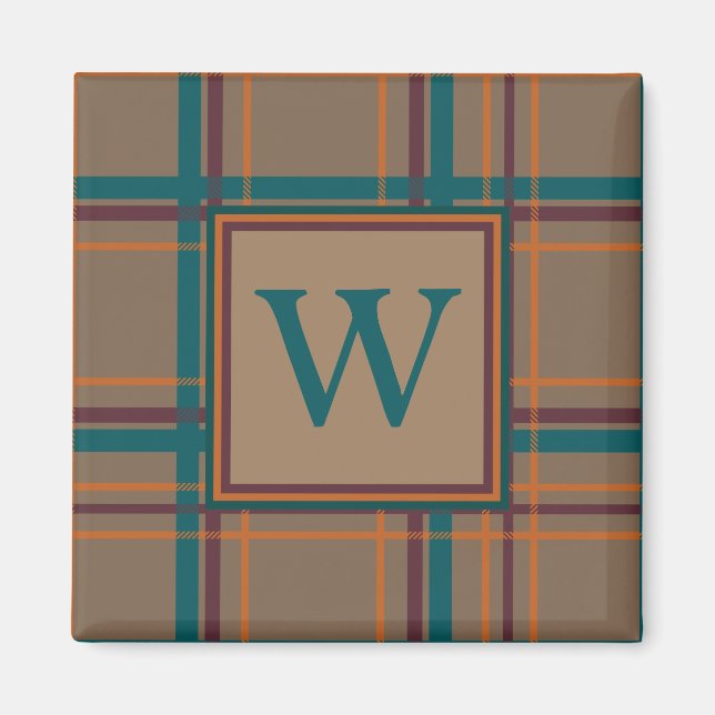 Autumn Chic Plaid Magnet (Front)