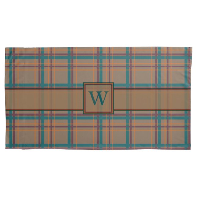 Autumn Chic Plaid Pillow Case (Front)