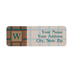 Autumn Chic Plaid Return Address Label