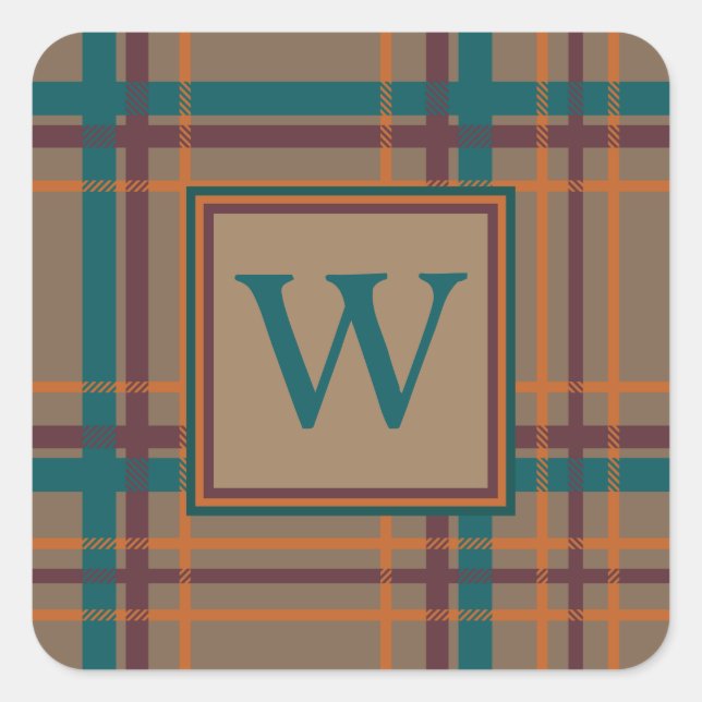 Autumn Chic Plaid Sticker (Front)