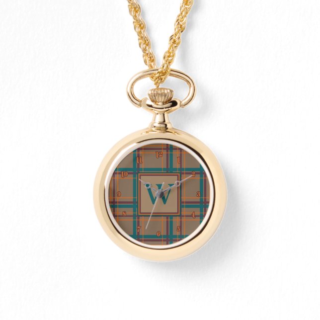 Autumn Chic Plaid Watch (Front)