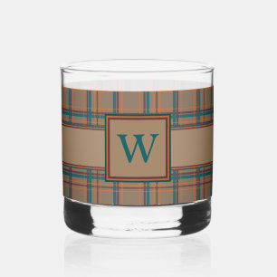 Autumn Chic Plaid Whiskey Glass