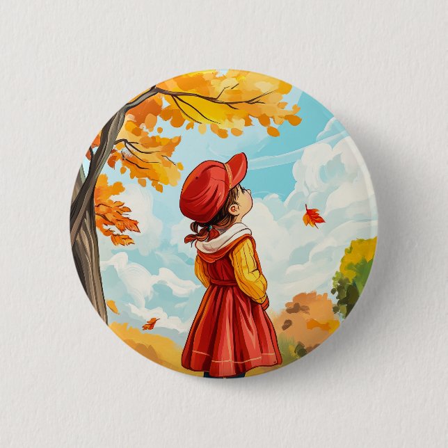 Autumn Child 6 Cm Round Badge (Front)