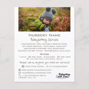 Autumn Child, Babysitter, Daycare, Nursery Advert Flyer
