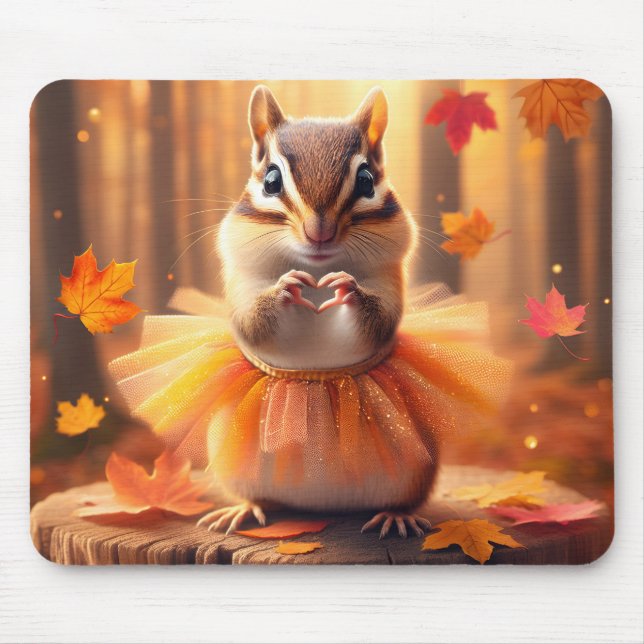 Autumn Chipmunk Dancer Mouse Mat (Front)