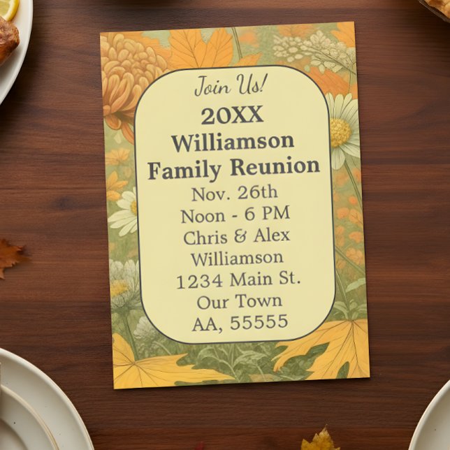 Autumn Chrysanthemum Family Reunion Card (Creator Uploaded)