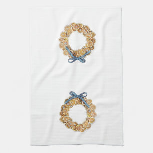 Autumn Citrus Wreath Kitchen Towel