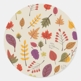 Autumn Classic Round Sticker