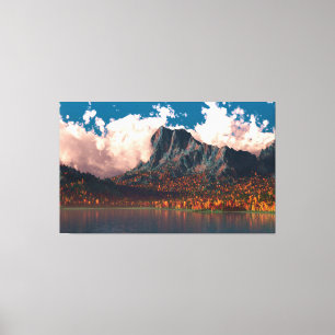 Autumn Cliffs (Triptych) Canvas Print