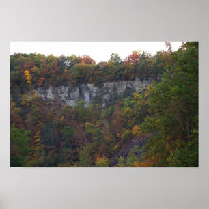 Autumn Cliffside Photo Poster