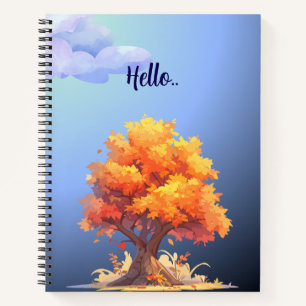 Autumn Clouds & Tree Fall Notebook – Cozy Seasonal
