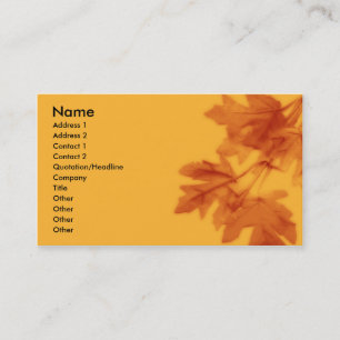 Autumn Cluster Business Card