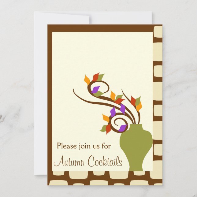 Autumn Cocktail Party Invitation (Front)