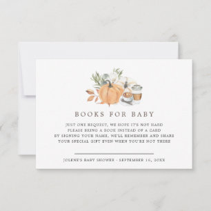Autumn Coffee Baby Shower Books For Baby Invitation