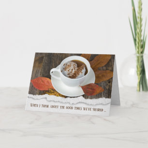 Autumn Coffee Friendship  Card