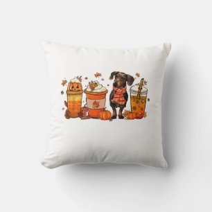 Autumn Coffee Mug with Dachshund Cushion