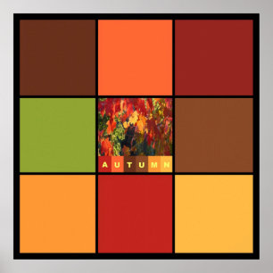 Autumn Color Blocks Poster