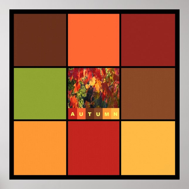 Autumn Color Blocks Poster (Front)