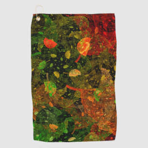 Autumn colorful decorative design golf towel