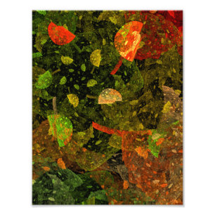 Autumn colorful decorative design photo print