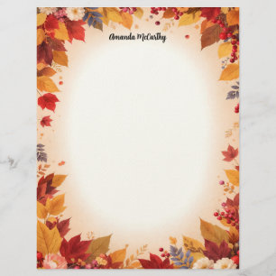 Autumn Colors Custom Letterhead