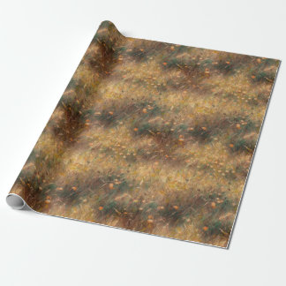 Autumn colors, floral, field of wildflowers wrapping paper