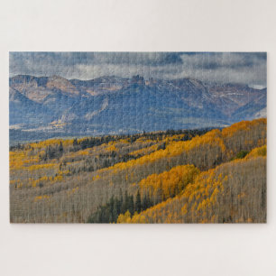 Autumn Colors on Aspen Groves Jigsaw Puzzle