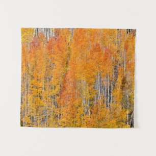 Autumn Colors on Aspen Groves Tapestry