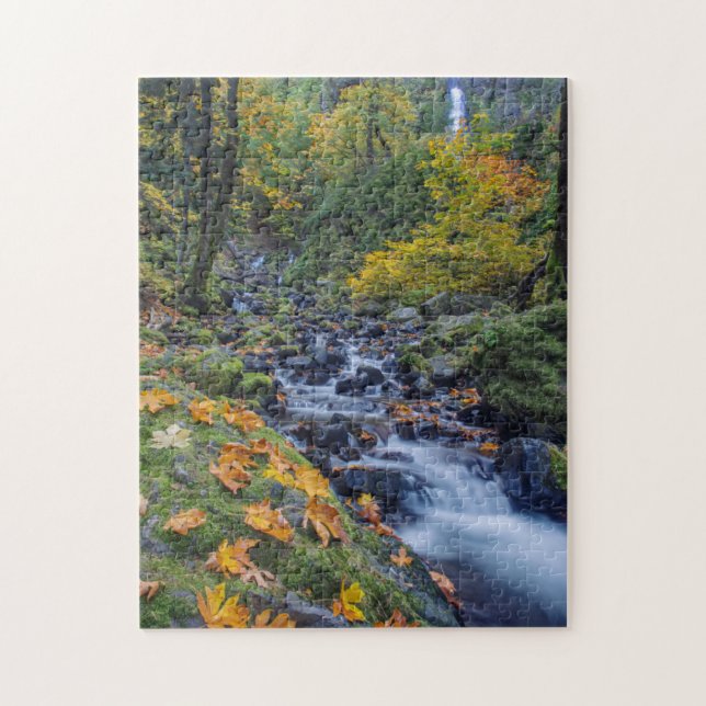 Autumn Colour Along Starvation Creek Falls Jigsaw Puzzle (Vertical)