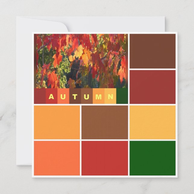 Autumn Colour Blocks Card (Front)