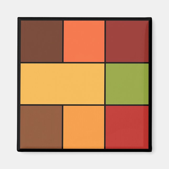 Autumn Colour Blocks Magnet (Front)
