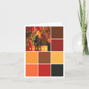 Autumn Colour Blocks Note Card