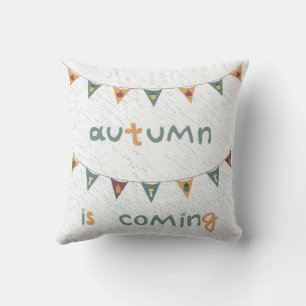 autumn colour garland cushion