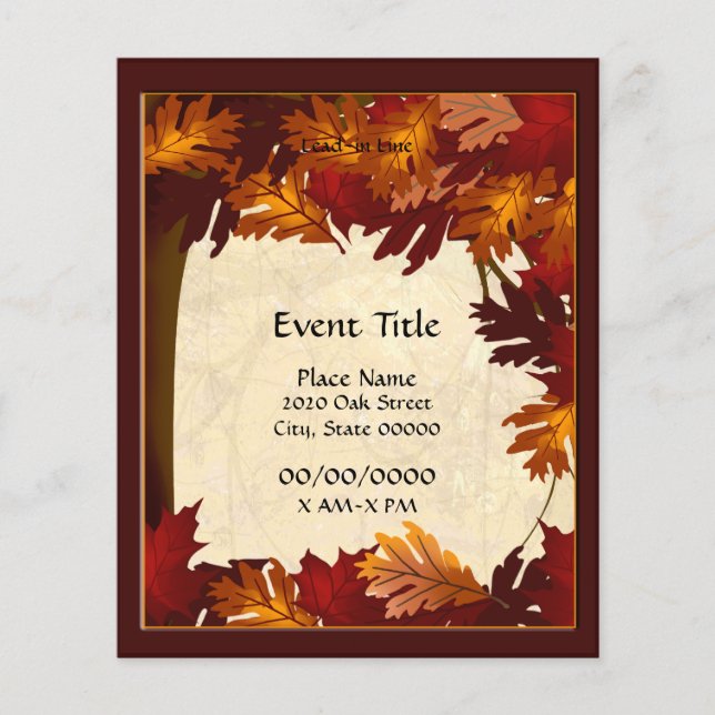 Autumn Colour Leaves Tree Small Event Flyer (Front)