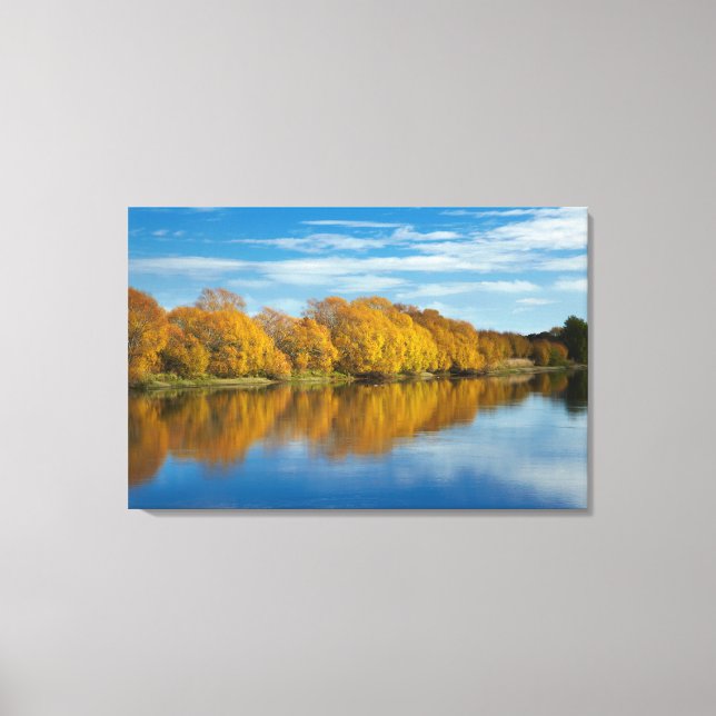 Autumn Colour on Clutha River Canvas Print (Front)