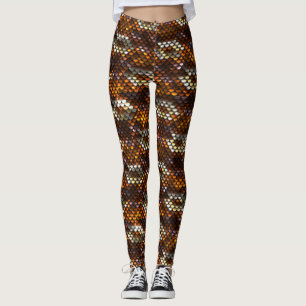 Autumn Colour Sequins Look Leggings