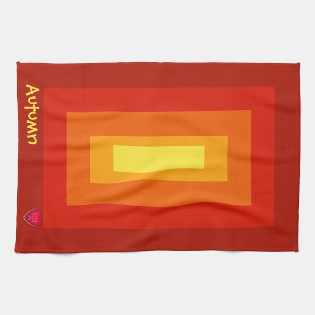 Autumn Colour Warmth Kitchen Towel (Horizontal)