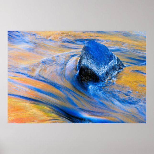 Autumn Colour Water Abstract Poster (Front)