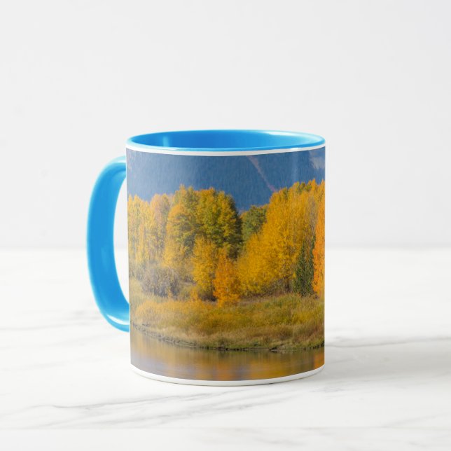 Autumn Coloured Aspen Trees Mug (Front Left)