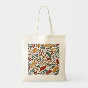 Autumn Coloured Leaf Square Design Tote Bag