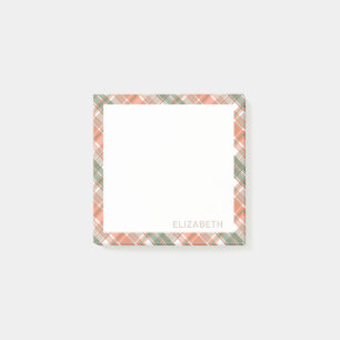Autumn Coloured Plaid  Post-it Notes