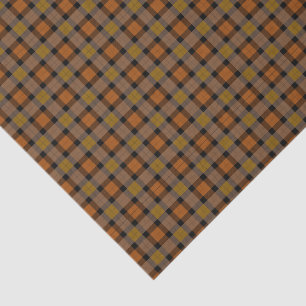 Autumn Coloured Plaid Tissue Paper