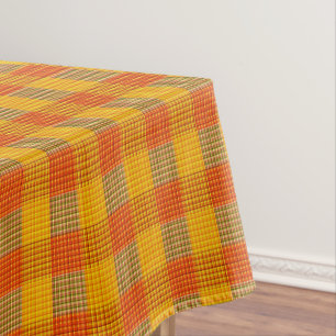 Autumn Coloured Tartan Print, Tablecloth