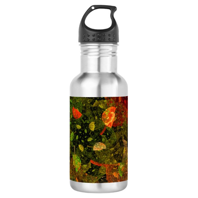 Autumn colourful decorative design 532 ml water bottle (Front)