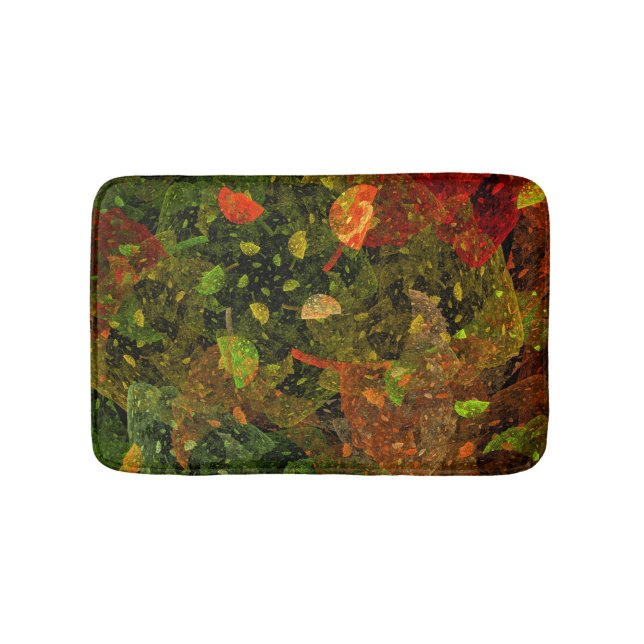 Autumn colourful decorative design bath mat (Front)