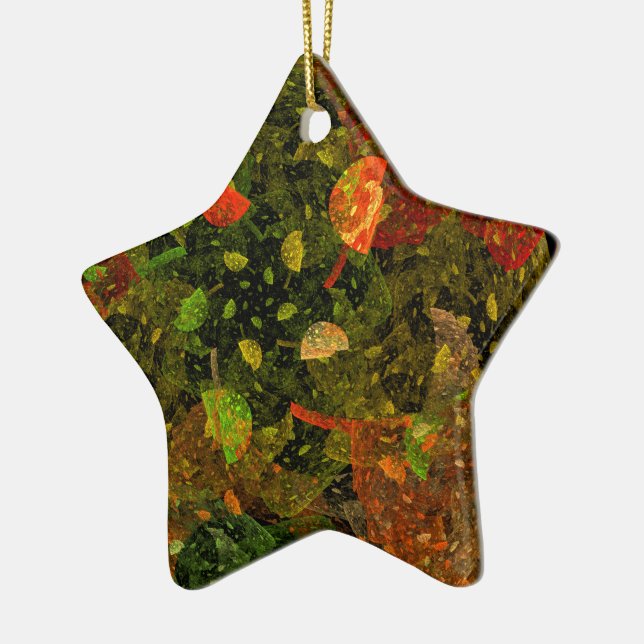 Autumn colourful decorative design ceramic tree decoration (Left)