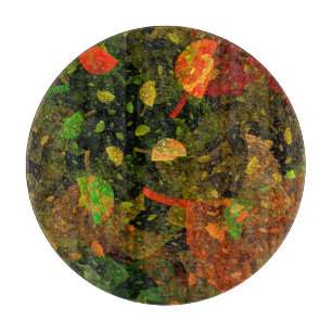 Autumn colourful decorative design cutting board