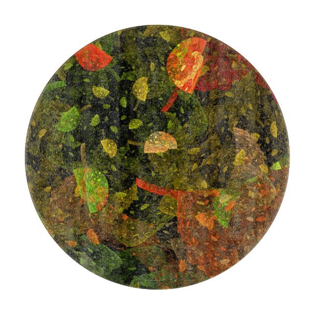Autumn colourful decorative design cutting board (Front)