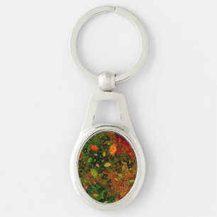Autumn colourful decorative design key ring